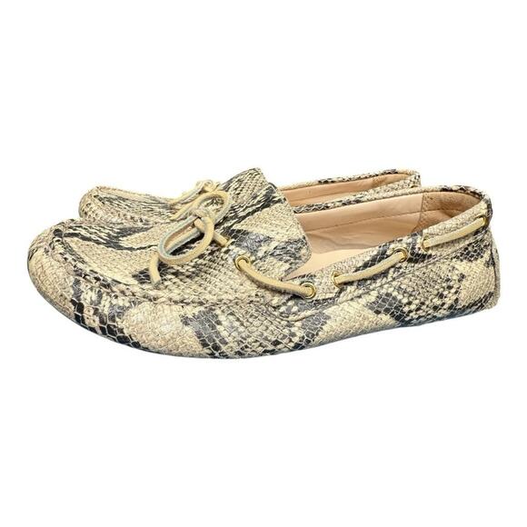 Cole Haan Grant Embossed Snakeskin Driving Moc Loafer Women size 7 - Picture 2 of 9
